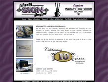 Tablet Screenshot of libertysignshoppe.com
